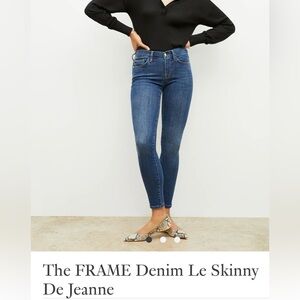 FRAME Le Skinny De Jeanne Crop Unfinished Hems Women's Medium Blue Jeans Size 31